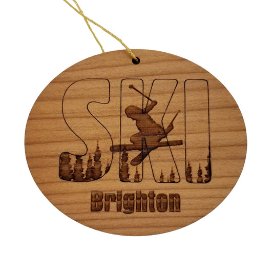 Brighton Utah Ski Ornament - Handmade UT Souvenir Skiing - 15355