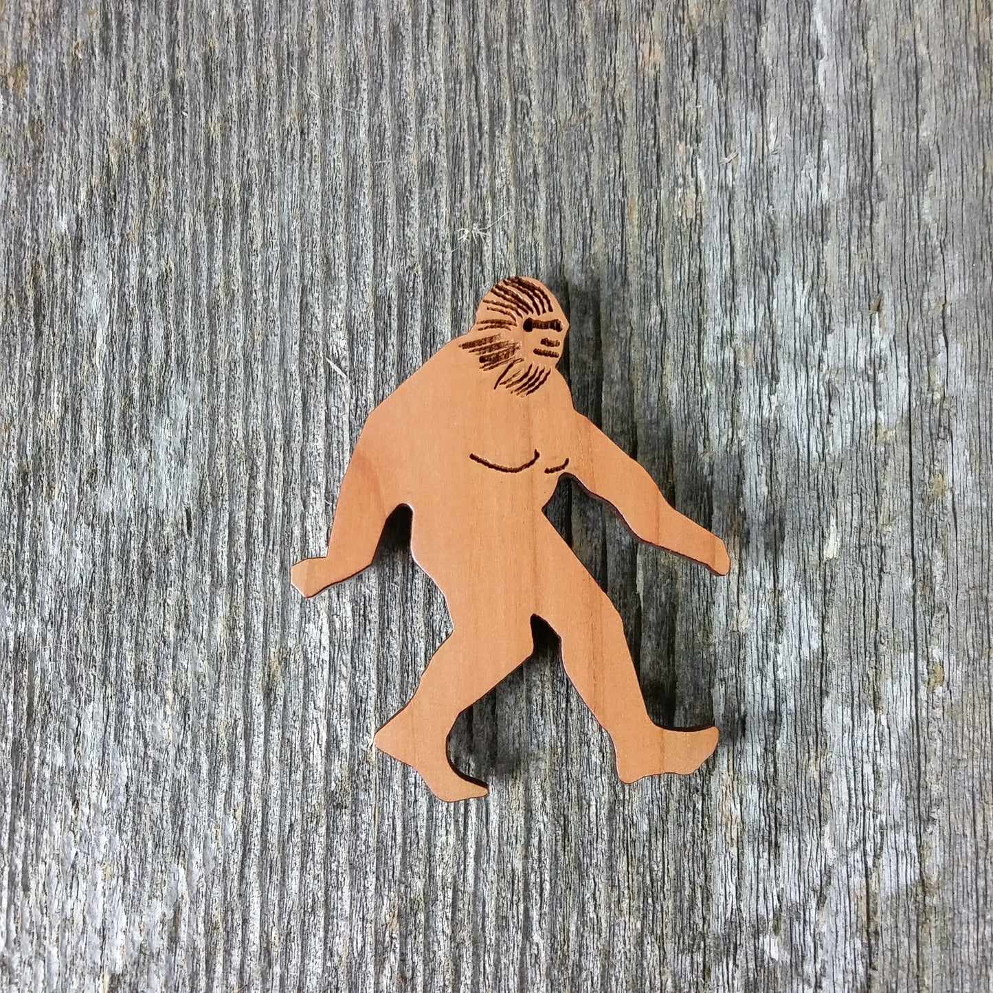 Bigfoot Magnet Sasquatch Souvenir Made in USA Handmade Wood - 4000