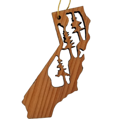 Kings Canyon National Park California CA State Shape Souvenir Christmas Ornament Handmade Wood Ornament USA - 1070KING