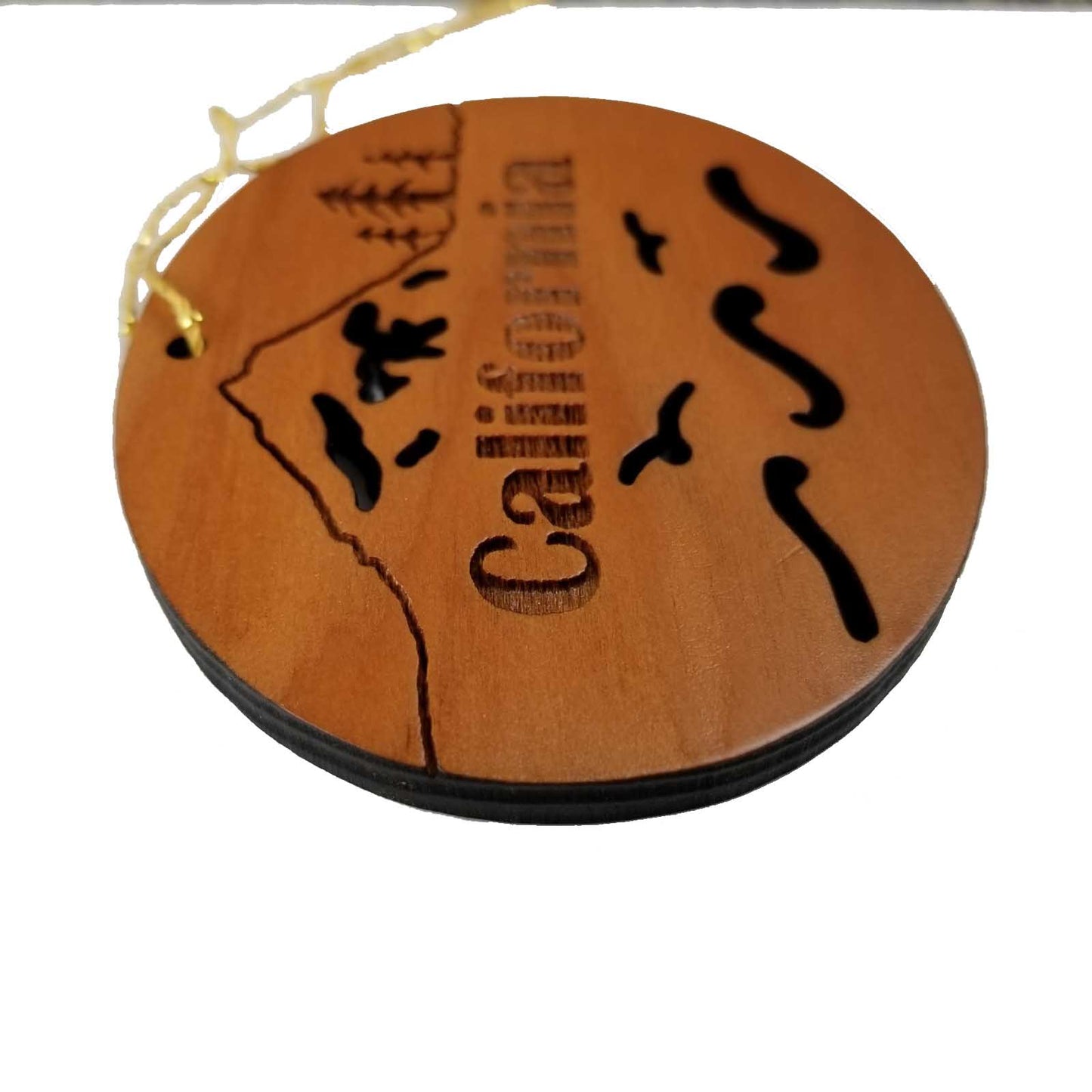 California Christmas Ornament Oval Wood Souvenir - 15001