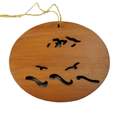 California Christmas Ornament Oval Wood Souvenir - 15001