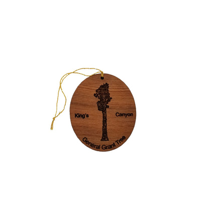 General Grant Tree King's Canyon National Park Wood Ornament Handmade in USA- 15021KING