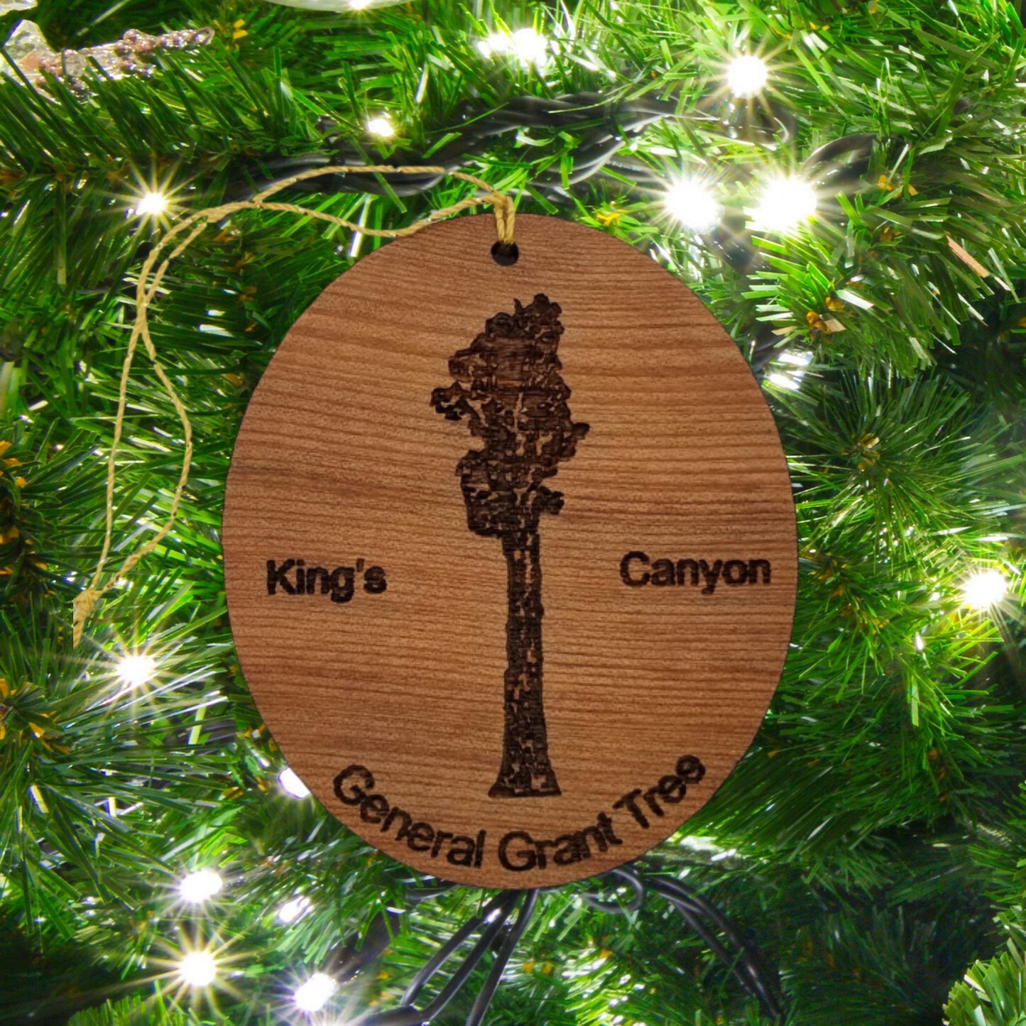 General Grant Tree King's Canyon National Park Wood Ornament Handmade in USA- 15021KING