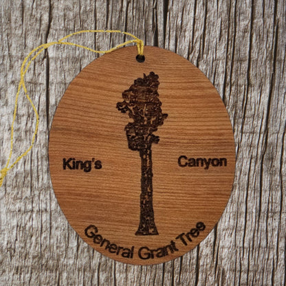 General Grant Tree King's Canyon National Park Wood Ornament Handmade in USA- 15021KING