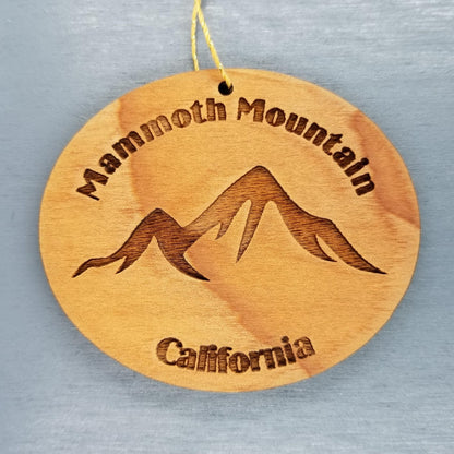Mammoth Mountain Ornament Wood Souvenir - 15125