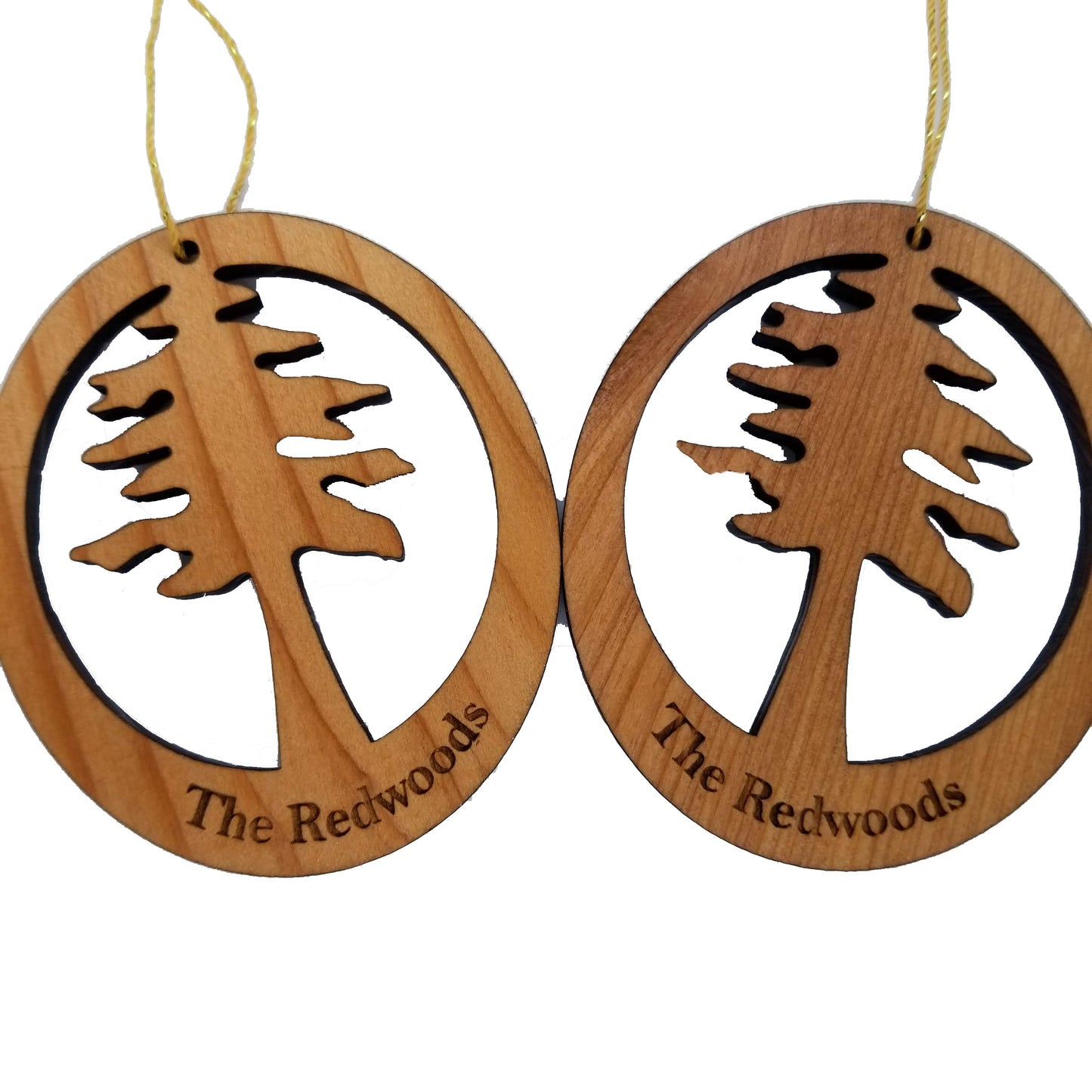 Redwood Tree The Redwoods Wood Christmas Ornament California Redwoods Handmade in USA - 15004