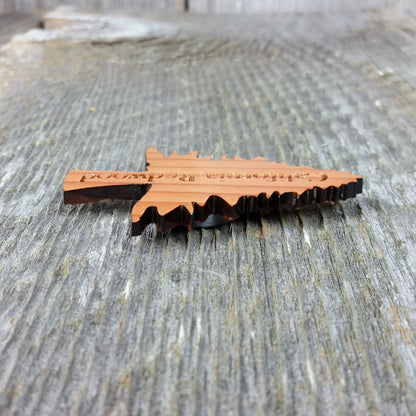 Tree Magnet Handcrafted Wood Souvenir California Redwood Handmade Made in USA - 4001