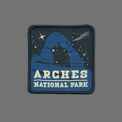 Utah Patch – Arches National Park – Travel Patch Iron On – UT Souvenir Patch – Applique – 2.5″ Travel Gift Embellishment Night Scene