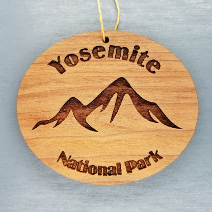 Yosemite Ornament California Souvenir Yosemite National Park Wood Ornament Ski Mountains - 15141