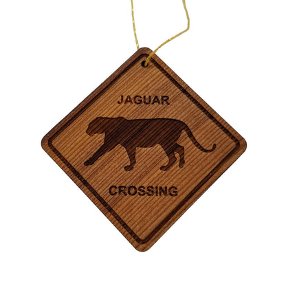 Jaguar Crossing Ornament - Wood Souvenir - 15223