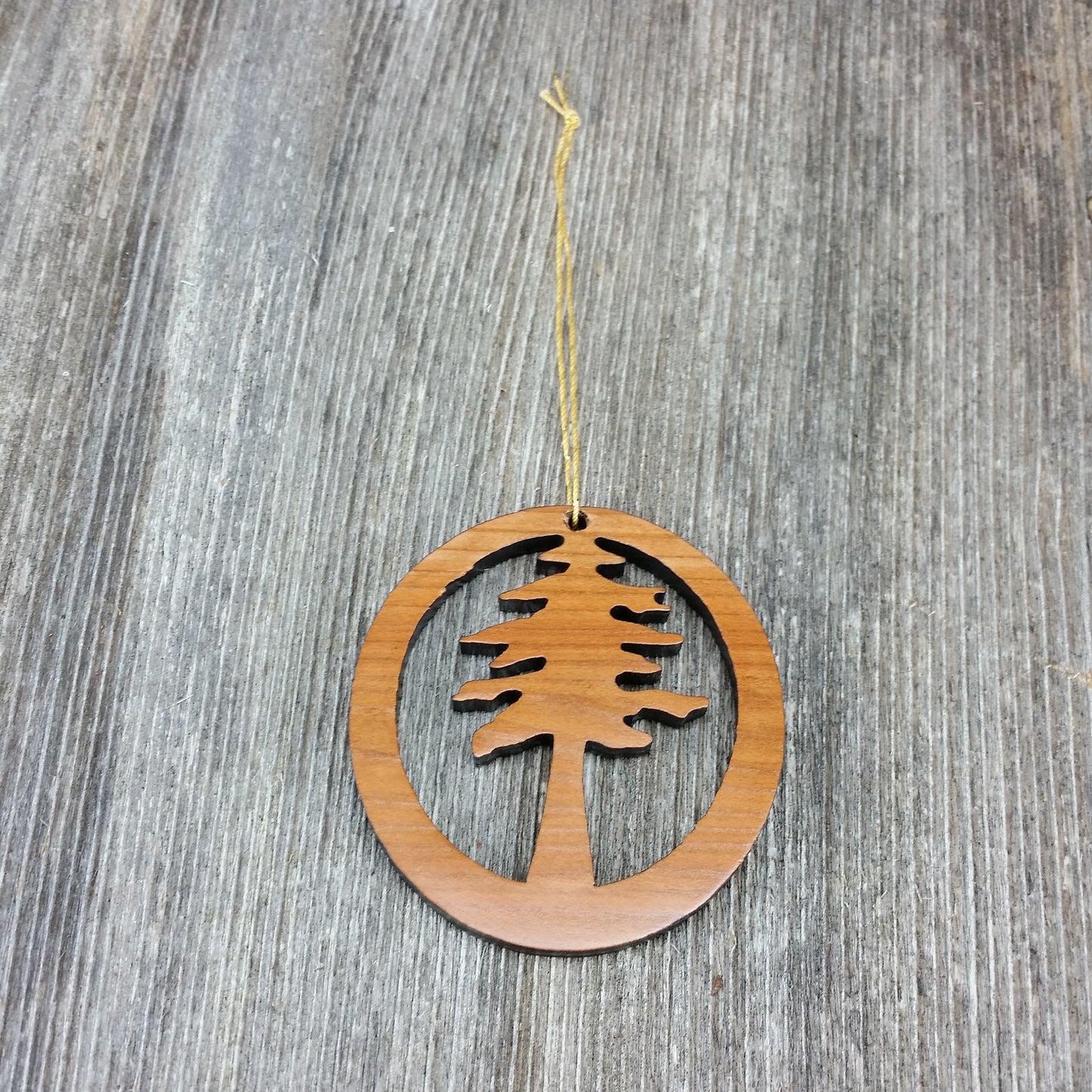 Redwood Tree The Redwoods Wood Christmas Ornament California Redwoods Handmade in USA - 15004