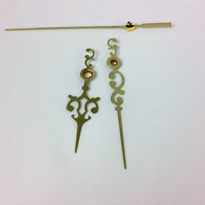 1 Quartz Clock Movement Mechanism and Serpentine Style Brass Colored Hands Set Kit DIY Repair Parts