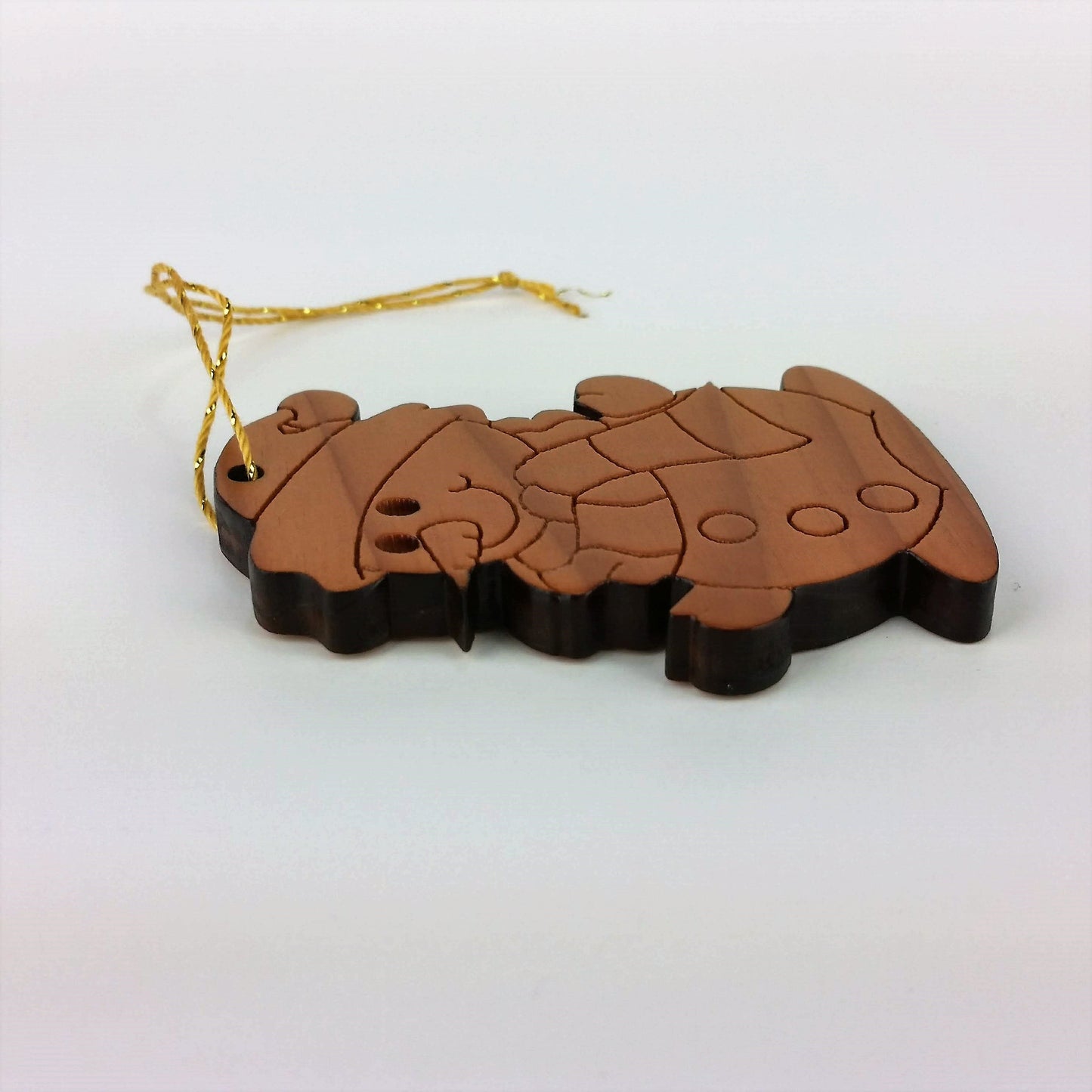 Snowman Christmas Ornament Handmade Wood - 1060L