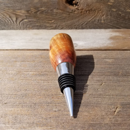 Wood Wine Stopper Redwood Burl Rustic 2 Tone USA Made Wedding Gift Wood Housewarming Gift Anniversary #123