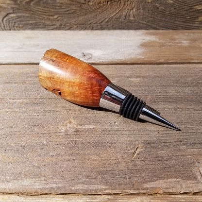 Wood Wine Stopper Redwood Burl Rustic 2 Tone USA Made Wedding Gift Wood Housewarming Gift Anniversary #123