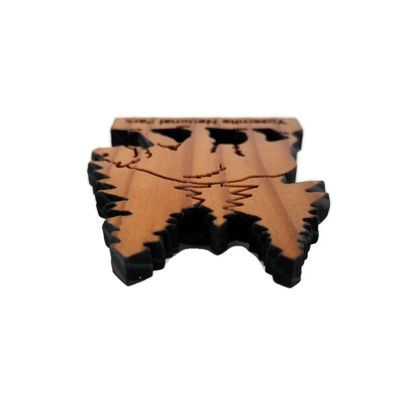 Yosemite National Park Bear and Trees Wood Refrigerator Magnet Made in USA Souvenir - 4002YNP