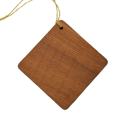 Rhino Crossing Ornament - Rhinoceros Ornament - Wood Ornament Handmade in USA