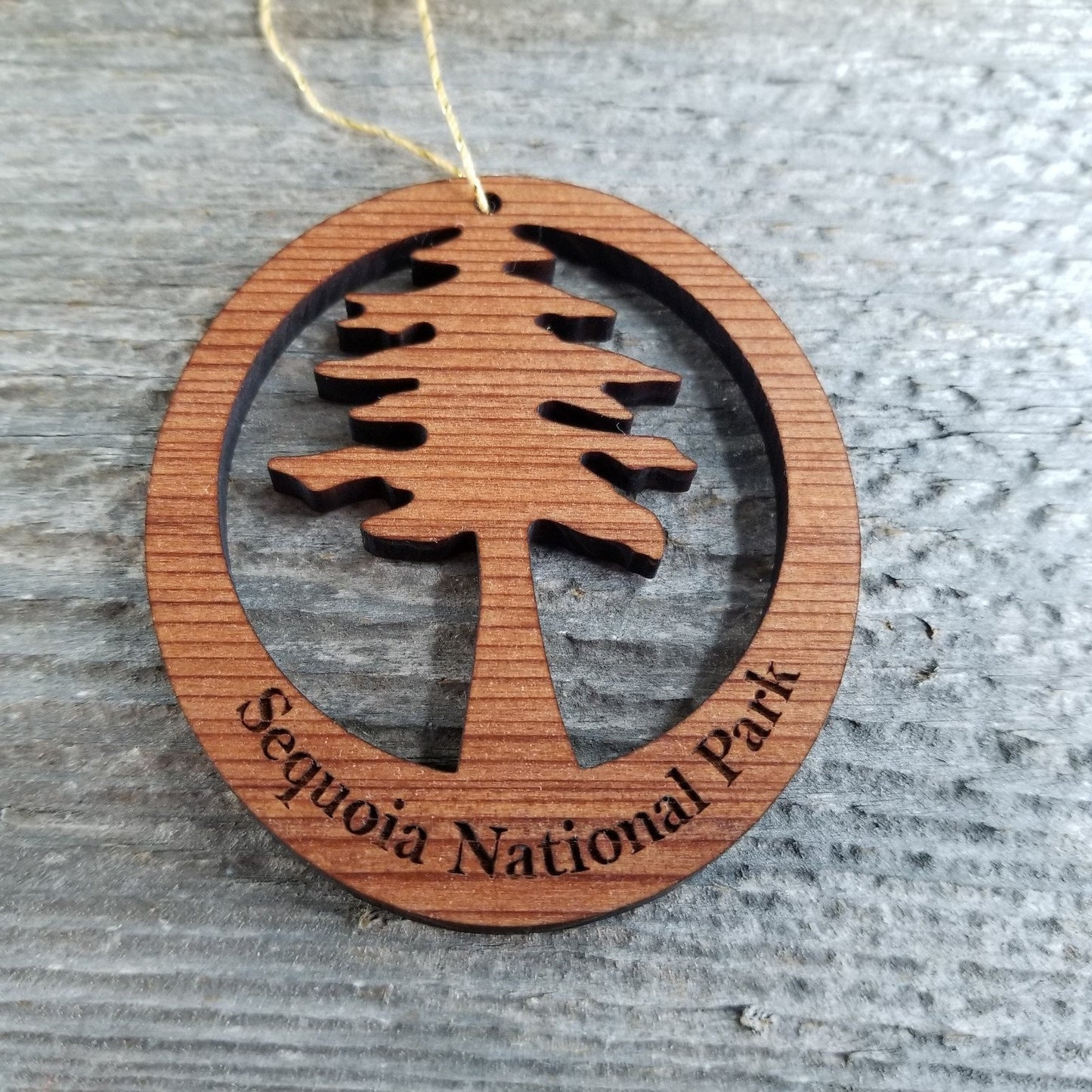 Sequoia National Park Cutout Big Tree Ornament Handmade in USA Souvenir Travel Gift - 1066SEQ